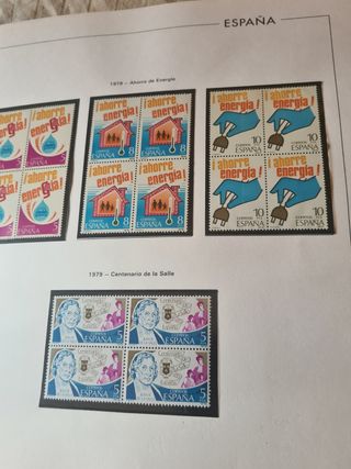 Sellos España  en bloque de cuatro