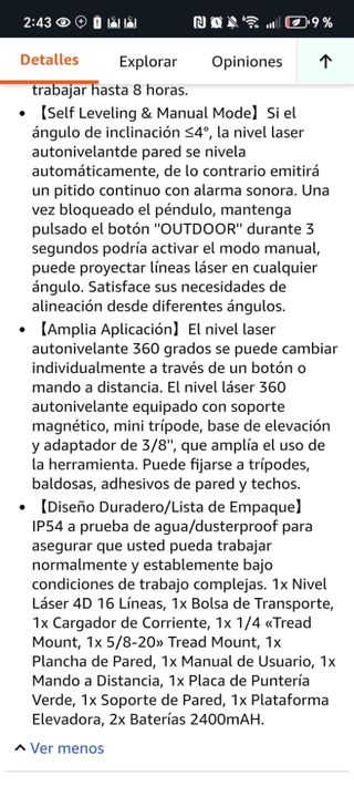 Nivel Láser 360° Autonivelante