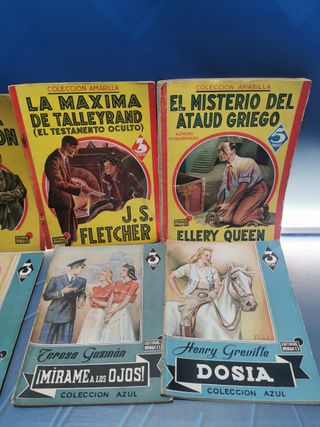 8 novelas Pulp, colección amarilla y colección azul