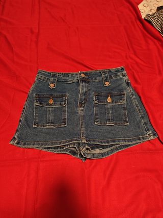 Pantaloneta falda vaquera