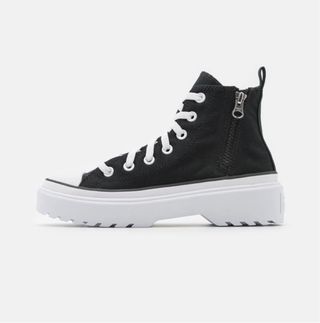 Converse plataforma cremallera negras
