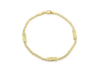 pulsera oro 18k con piedra con circonita