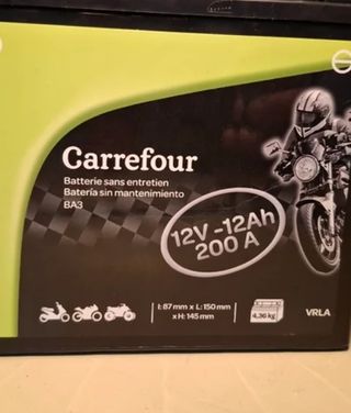 Batería Moto Carrefour 12V 12Ah 200A