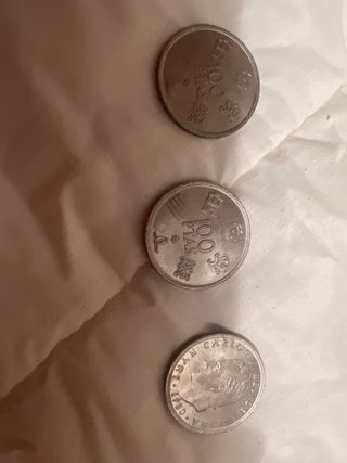 3 Monedas 100 Pesetas Juan Carlos I