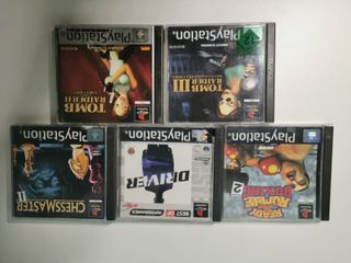 Lote 5 Juegos PS1: Tomb Raider II, III, Driver, Re