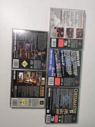 Lote 5 Juegos PS1: Tomb Raider II, III, Driver, Re