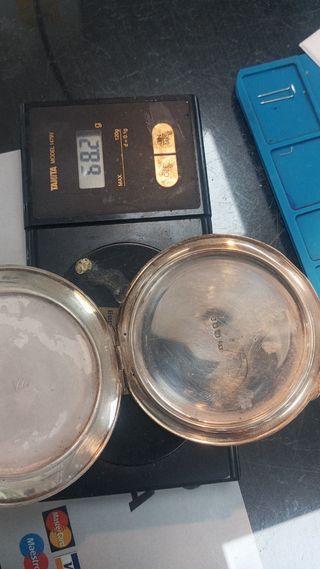 Polvera de plata antigua
