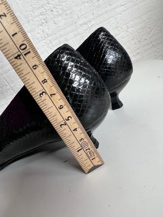 Bailarinas tacón mini piel negra T.38