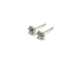 pendientes oro 18k con piedra con circonita