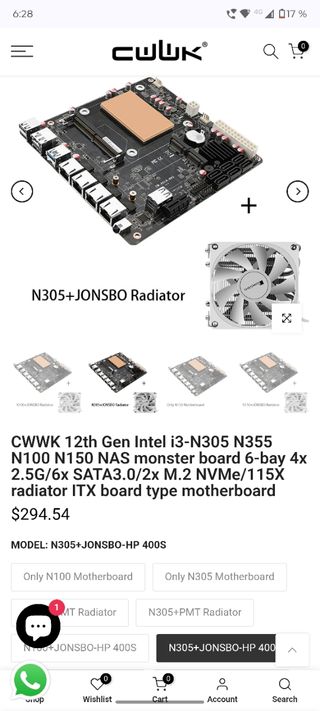 Placa Base CWWK i3-N305 6x SATA 4x 2.5Gb 2x NVMe
