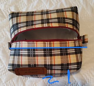 Neceser de tela a cuadros