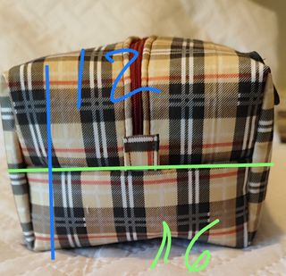Neceser de tela a cuadros
