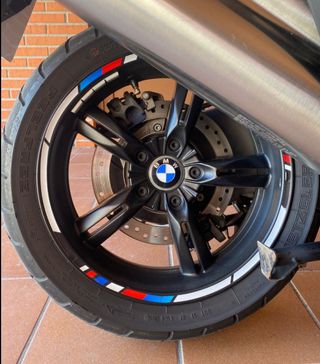 2 Tapas Moto Logo BMW + 2 Tapones Válvula