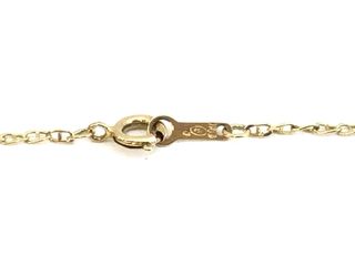 cadena oro 18k con piedra con circonita 20.5cm