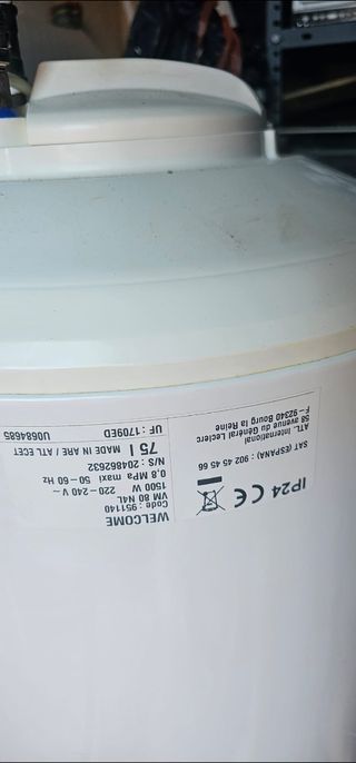 Termo Calentador Eléctrico Blanco