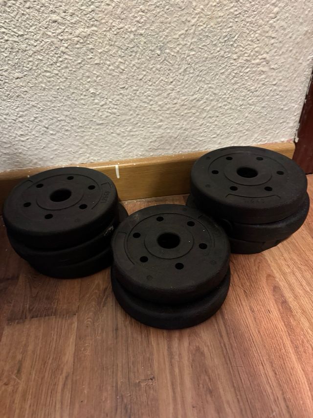 Set 2x15kg Mancuernas Ajustables + banco ajustable