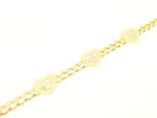 pulsera oro 18k con piedra con circonita