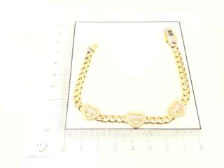 pulsera oro 18k con piedra con circonita
