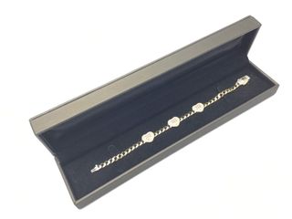 pulsera oro 18k con piedra con circonita