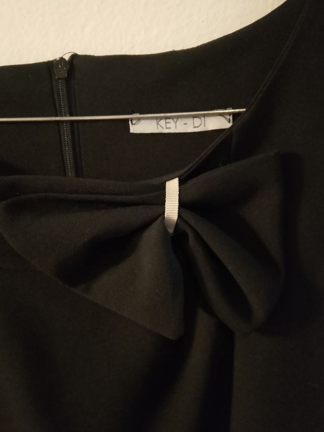 Vestito Key nero con fiocco taglia 46