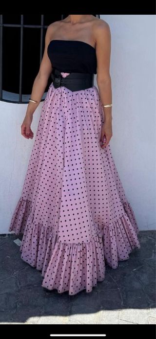 Falda y Vestido Flamenca Madre e Hija Lunares