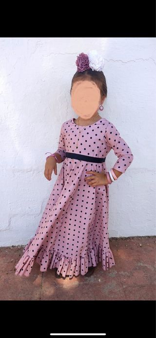 Falda y Vestido Flamenca Madre e Hija Lunares