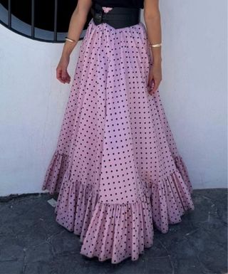 Falda y Vestido Flamenca Madre e Hija Lunares