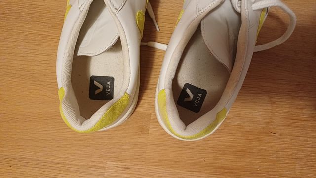 Scarpe Veja V12 Logo Gialle Taglia 41
