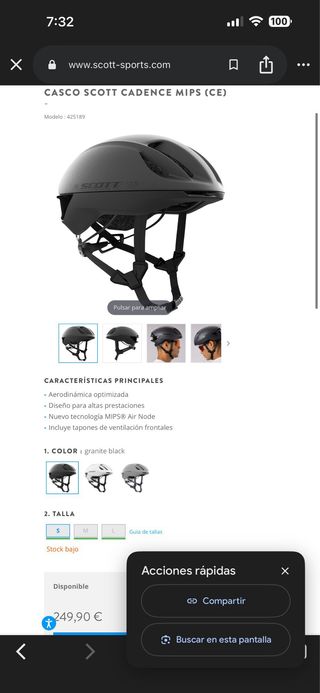 Casco Scott Cadence Negro MIPS (Nuevo)