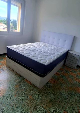 Cama con Colchón y Canapé Abatible