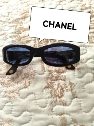 Gafas de sol Chanel vintage negras y azules