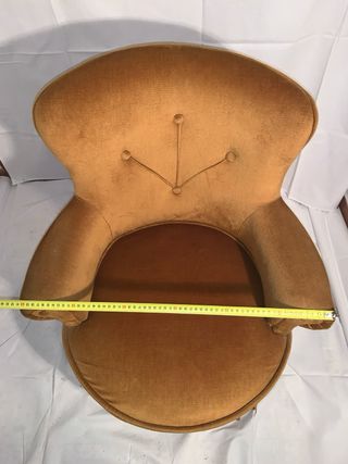 Butaca descalzadora vintage terciopelo