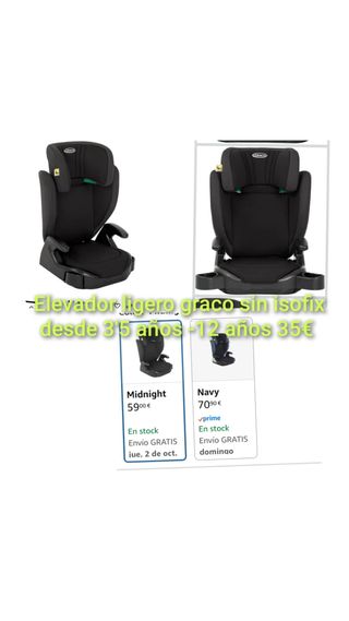 Elevador Graco ligero sin isofix nuevo