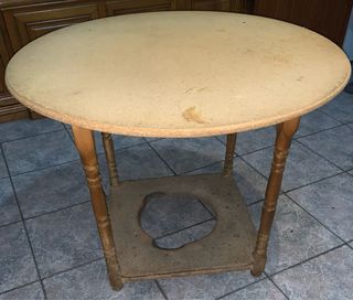 Mesa camilla redonda madera 