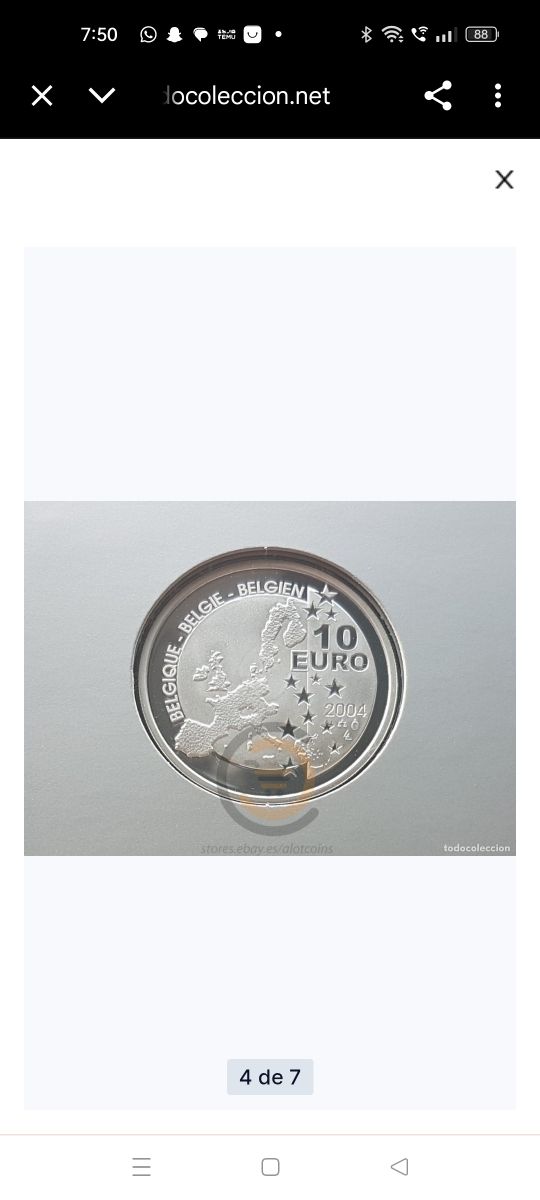 Moneda in argento commemorativa per il 75° anniversario di Tintin