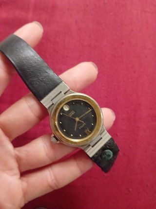 Orologio Vetta Vintage Pelle Nera Oro
