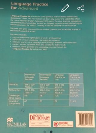 Libro Inglés Language practice for C1 Advanced 