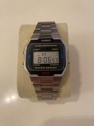 Reloj Casio A163W Plata y Negro .thailand 