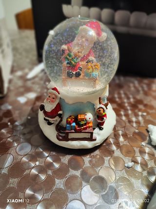 Carillon Natalizio Babbo Natale Neve