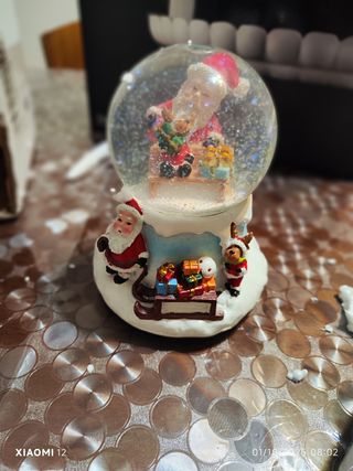 Carillon Natalizio Babbo Natale Neve