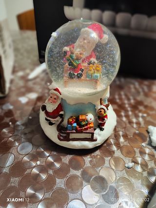 Carillon Natalizio Babbo Natale Neve