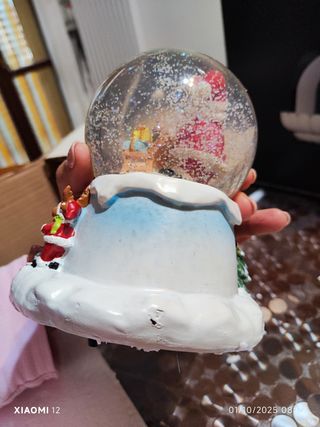 Carillon Natalizio Babbo Natale Neve