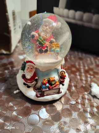 Carillon Natalizio Babbo Natale Neve