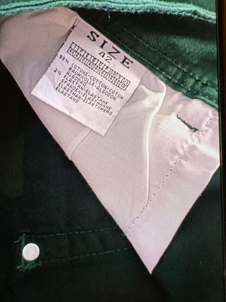 Pantalón vaquero verde botella