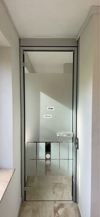 Puerta de cristal templado