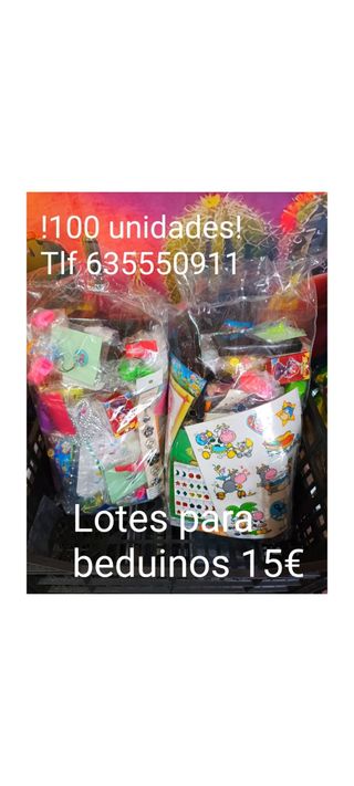 Beduinos lotes de regalos 100 unidades 15€