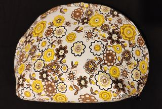 Neceser media luna estampado floral