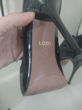 Sandalias Salón Charol Tacón LODI Negras número 38