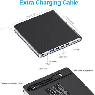 Lector CD/DVD Externo,Grabadora USB 3.0 y Type-C