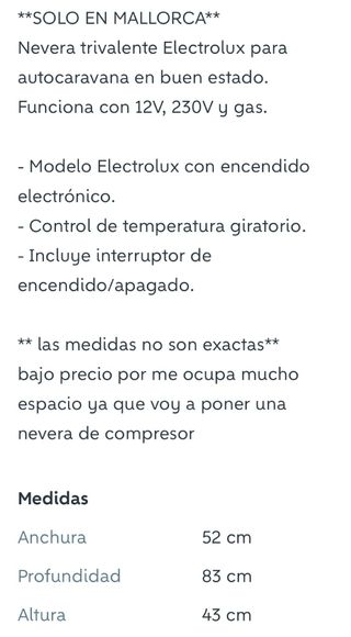 Nevera trivalente Electrolux